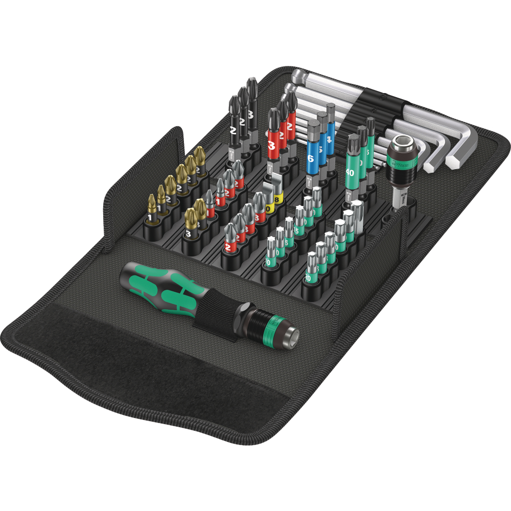 Bit-Set Kraftform Kompakt 100 52-tlg. Wera