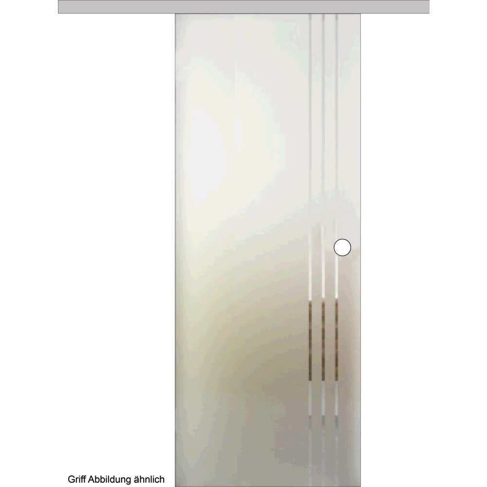 Ganzglasschiebetür-Set GD071 Motiv klar