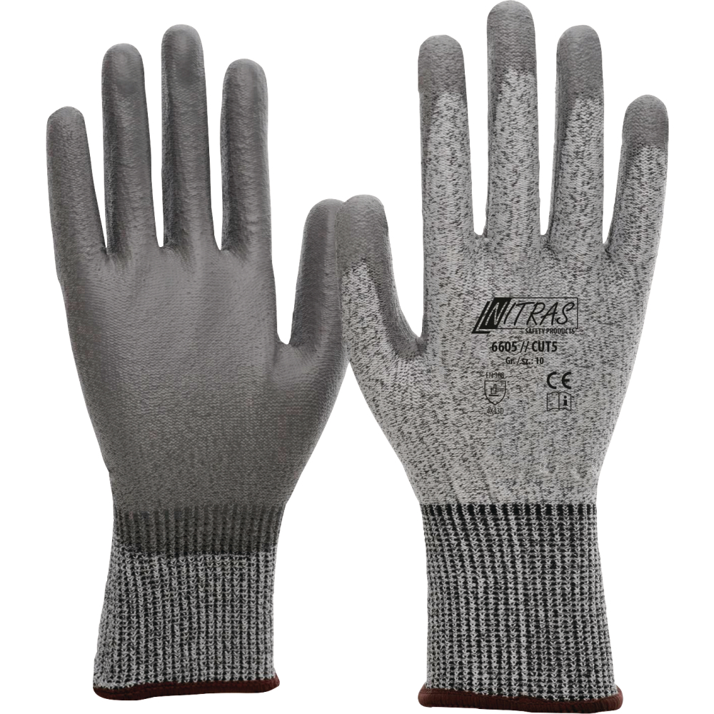 Nitras Schnittschutzhandschuh Nitras Cut 5 grau Gr.XL