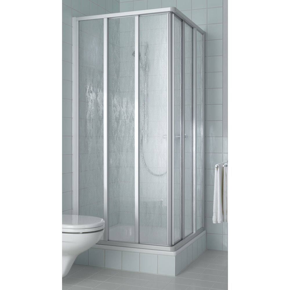 Eckdusche FORMAT Basic Fontana 3-tlg. Gleittür