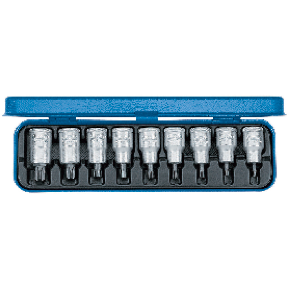 GEDORE Schraubendreher-Einsatz-Garnitur 1/2", Nr. ITX 19 PM T20 bis T60 9-teilig