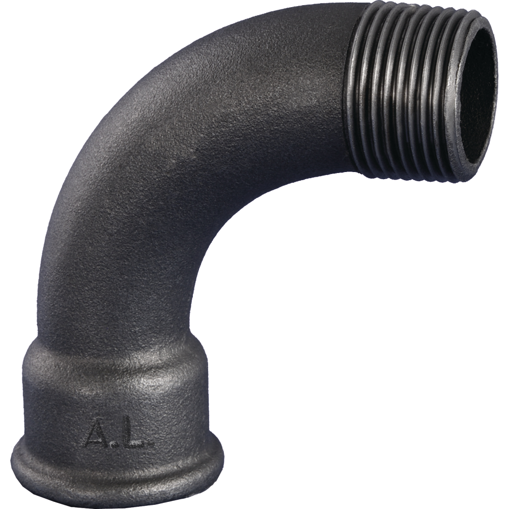 Bogen 1 IG/AG 90° schwarz