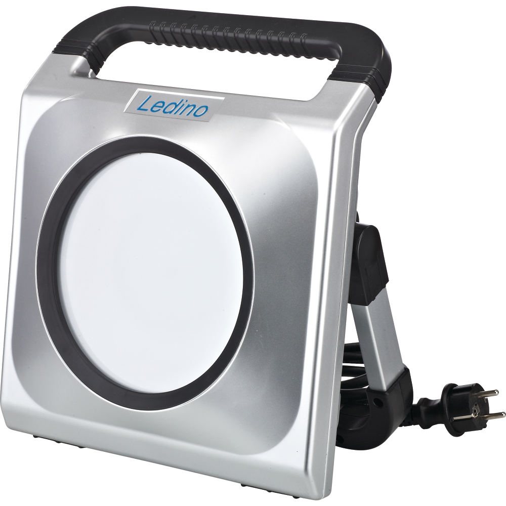 LED-Baustrahler 80W 6500K, 2 Steckd., silber