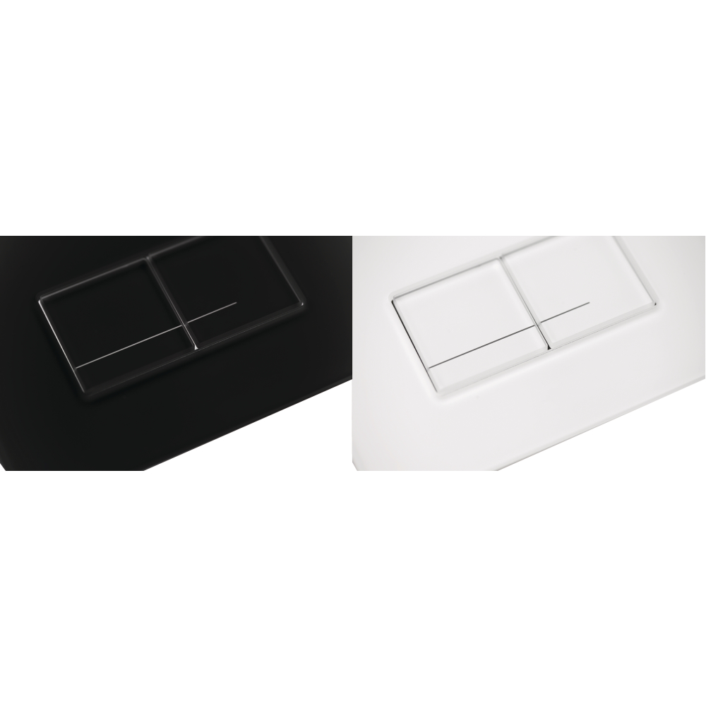 FORMAT Tec WC-Abdeckplatte Gaios Glas weiß, Dualflush