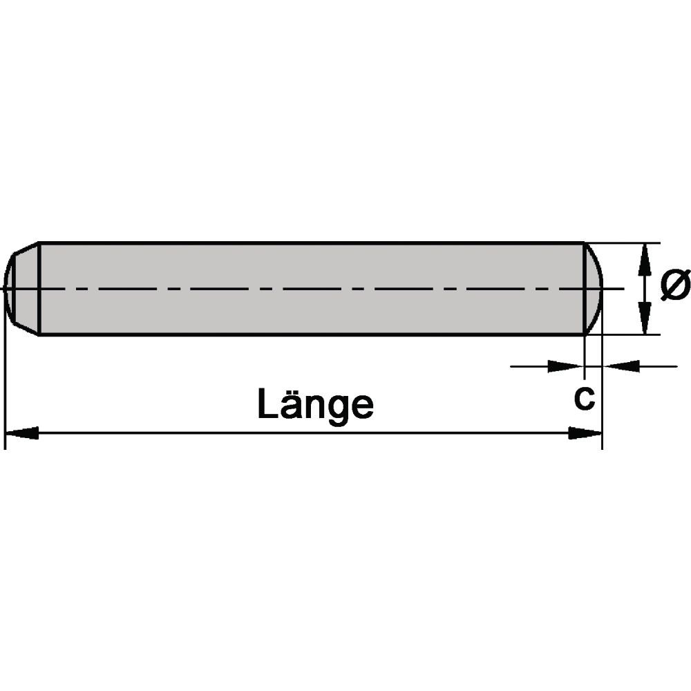 Zylinderstifte ISO 8734 gehärtet