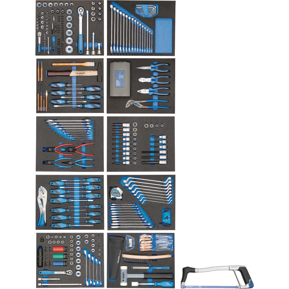 Werkzeugsortiment 308-tlg in Check-Tool-Modulen