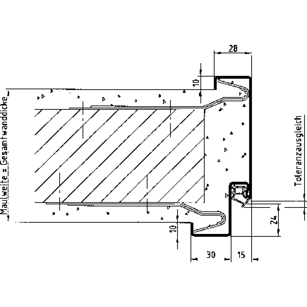Stahl-Umfassungszargen H=2125 mm