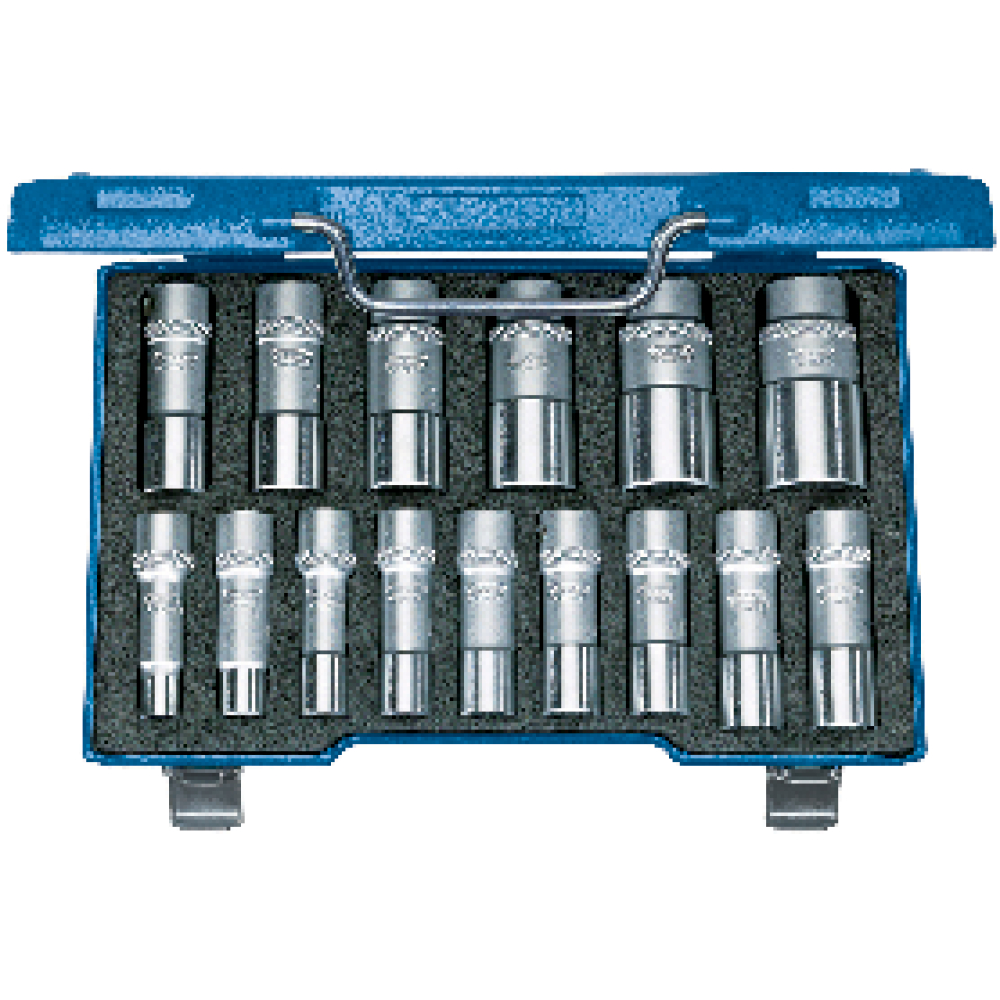 GEDORE Steckschlüssel-Einsatz-Garnitur 1/2", lang, Nr. D 19 L-015 10-32mm