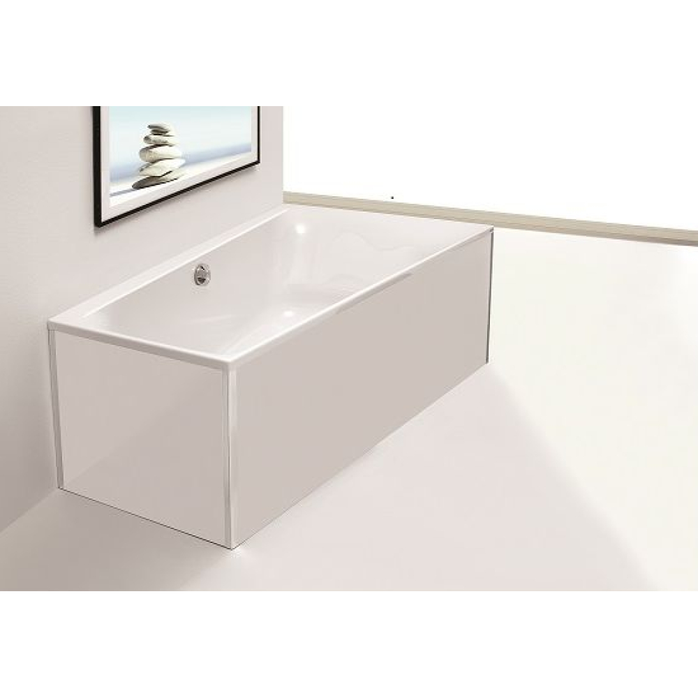 FORMAT Design Glasverkleidung zu Trapezw. 175x135cm, re, we, f Vorwand