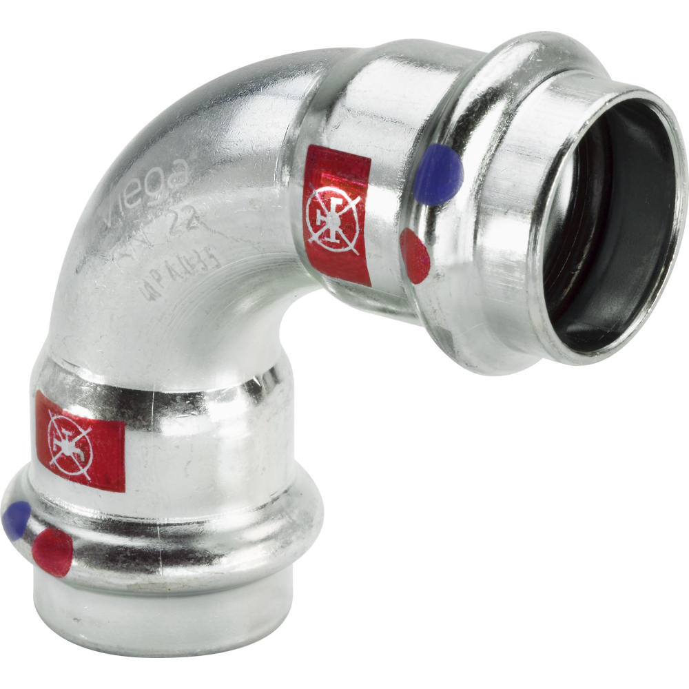 Viega Bogen 90 Grad mit SC Prestabo 1116LF in LABS-frei in 22mm