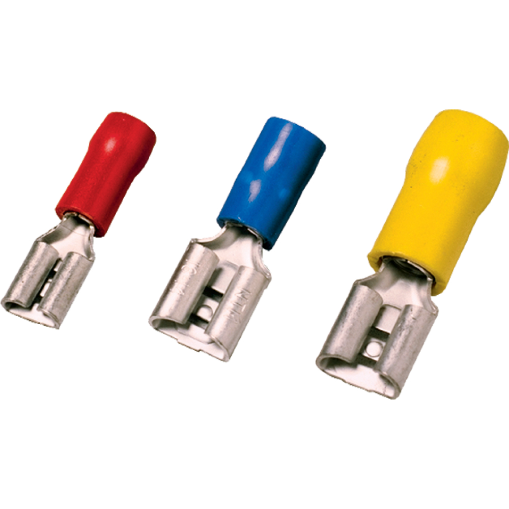 Flachsteckhülsen 0,5-1mm² PVC-Iso., 4,8x0,8mm, rot