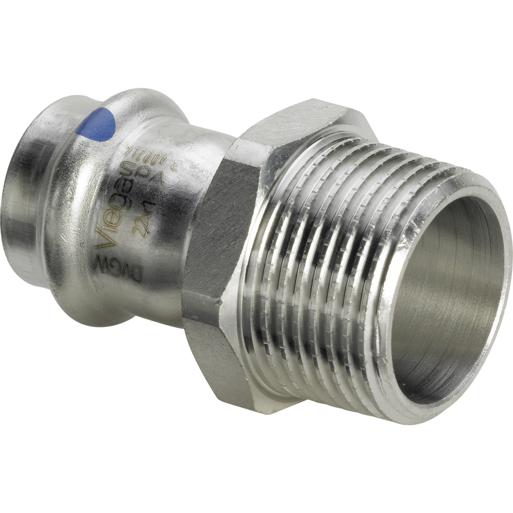 Viega Übergangsstck Sanpress Inox 2311LF 22mmxR 1/2, mit SC-Contur, labs-frei
