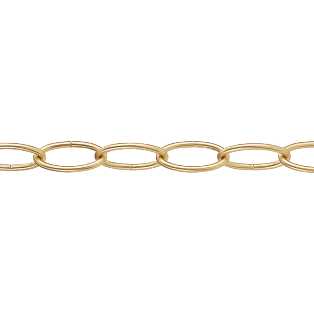 Zierkette oval vermessingt 3,2x30x18mm