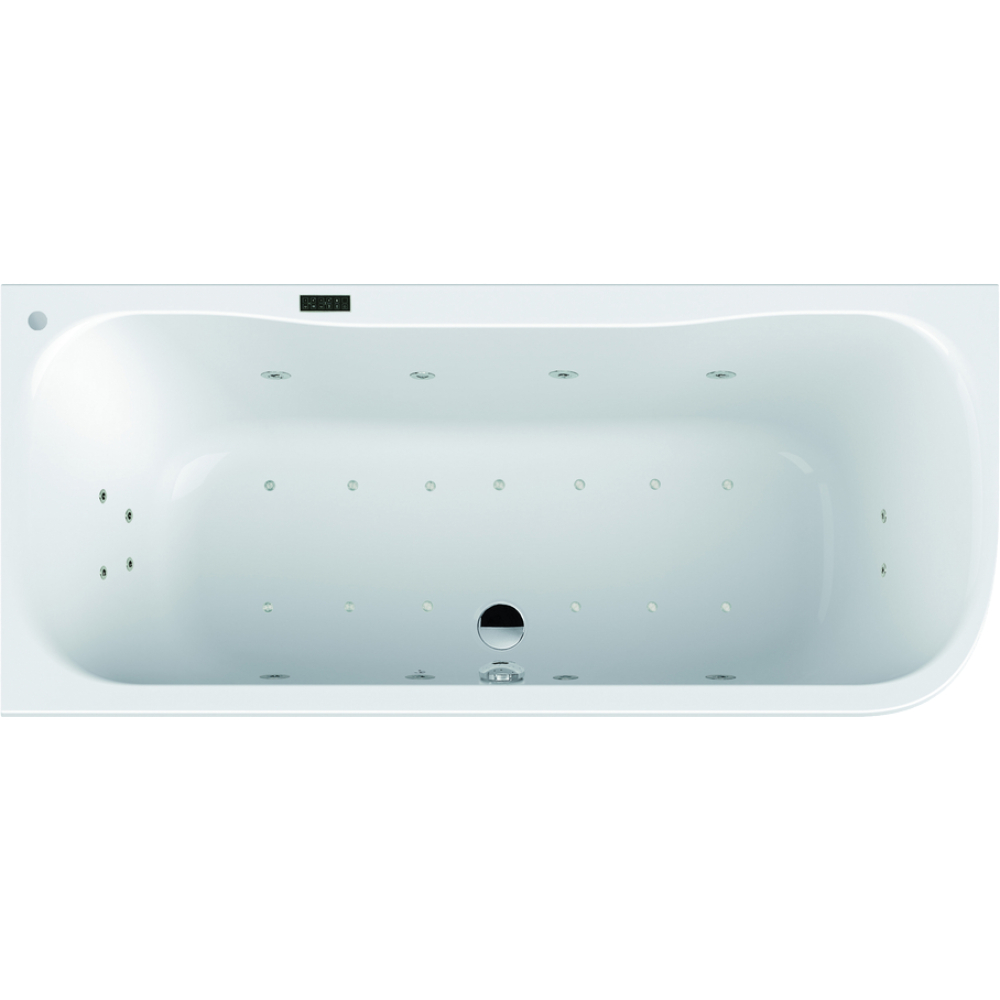 FORMAT Design Oval-Poolwanne 180x80cm, ComfP, Rückend. li, we, Eck li