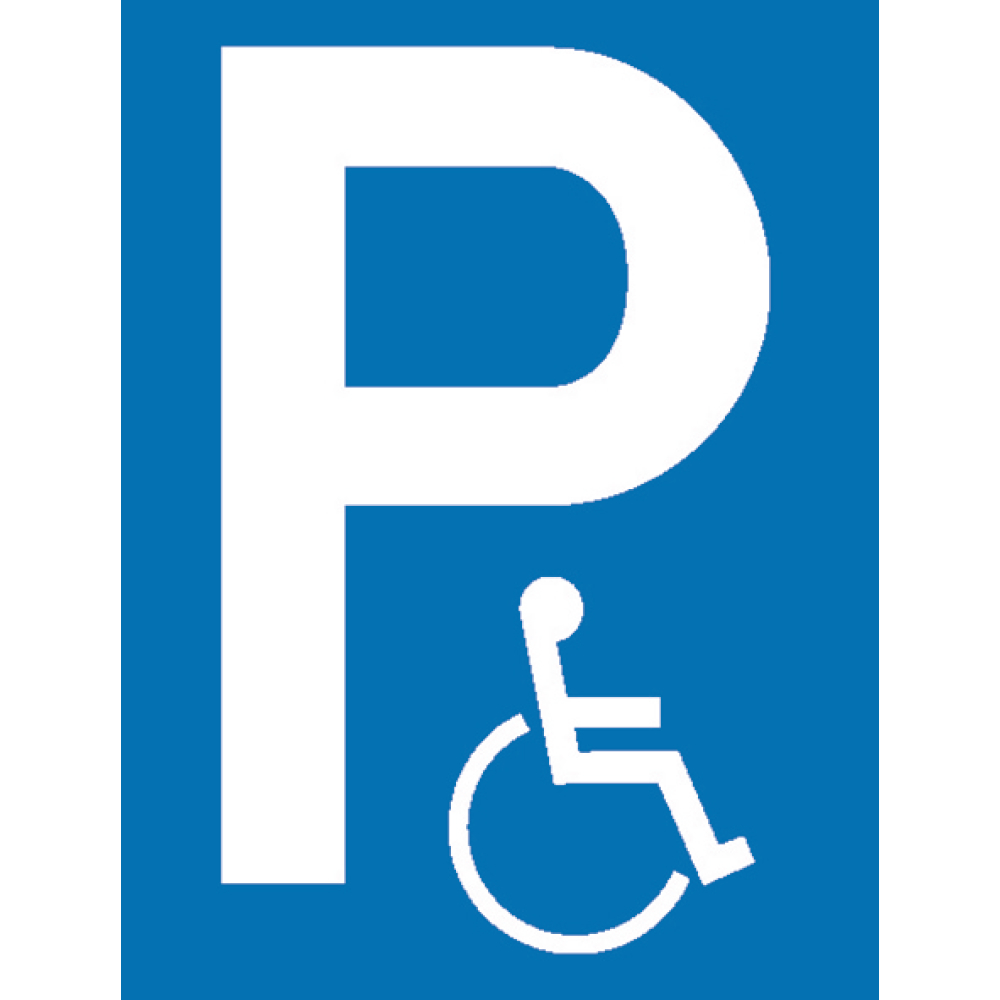 Parkplatzss. Behindertenp Aluminium geprägt
