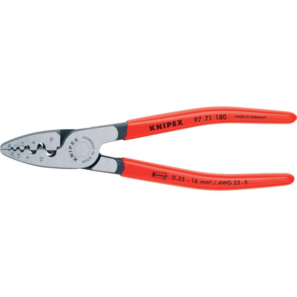 Aderendhülsenzange 180mm für 0,25-16qmm