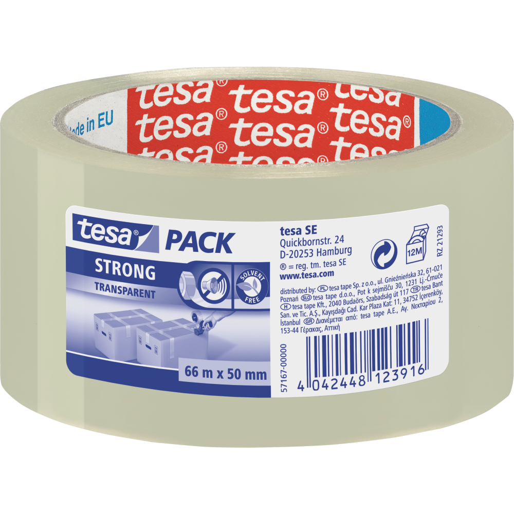 tesapack 66m x 50mm transparent 57167
