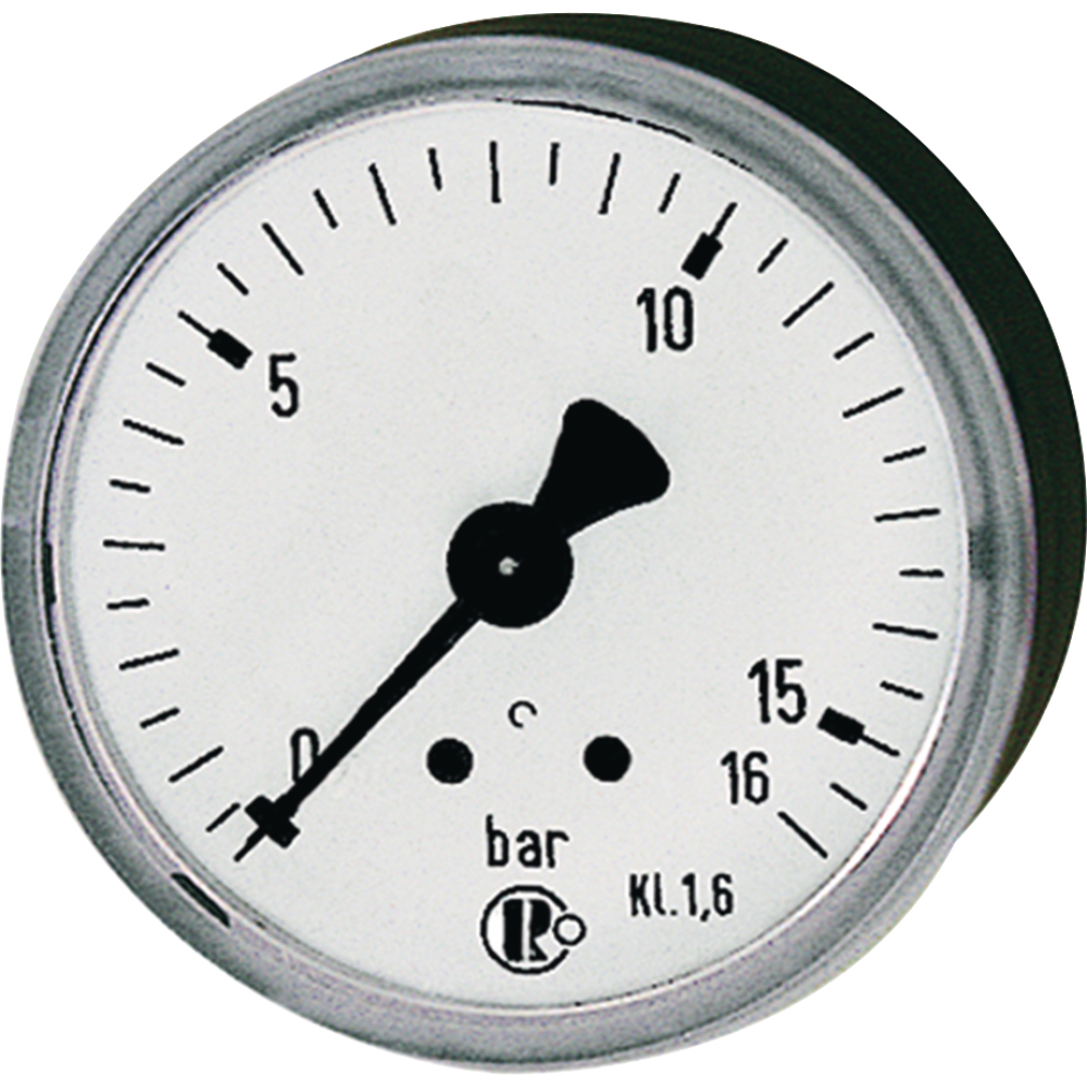 Manometer, Anschluss rückseitig zentrisch