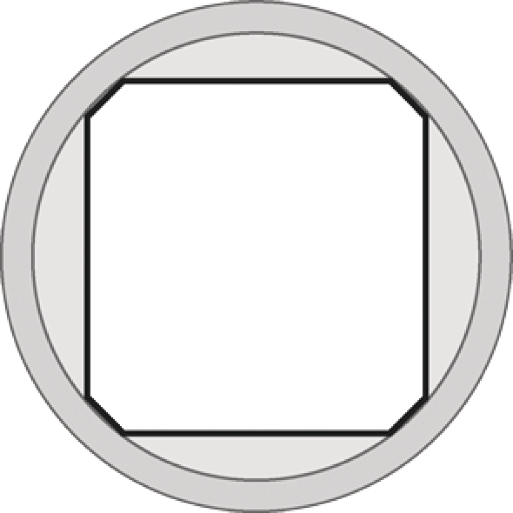 Schalrohr quadr.500x500mm gefast Länge 3000mm