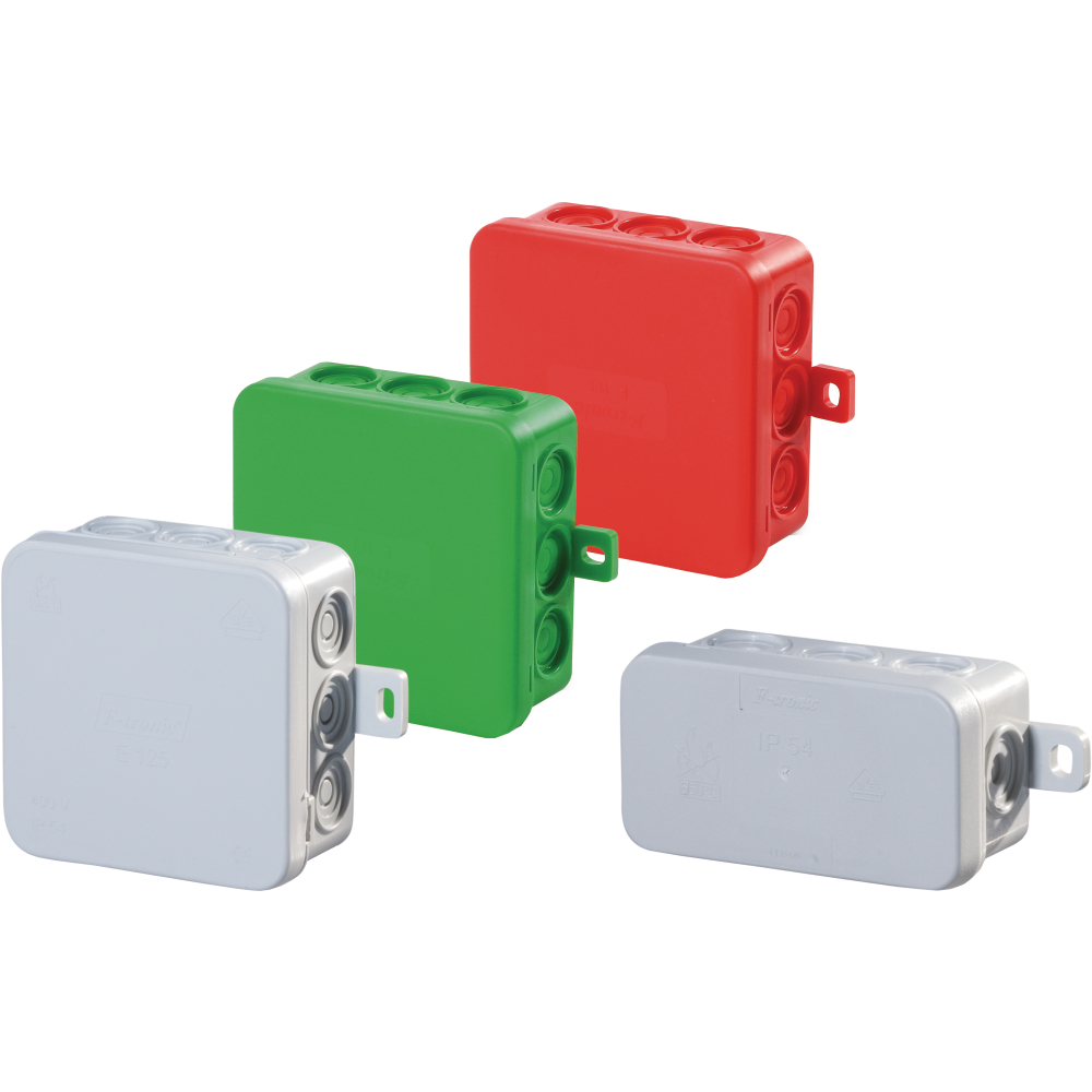 Feuchtraum-Abzweigkasten IP54 Typ E126 75x37x40mm