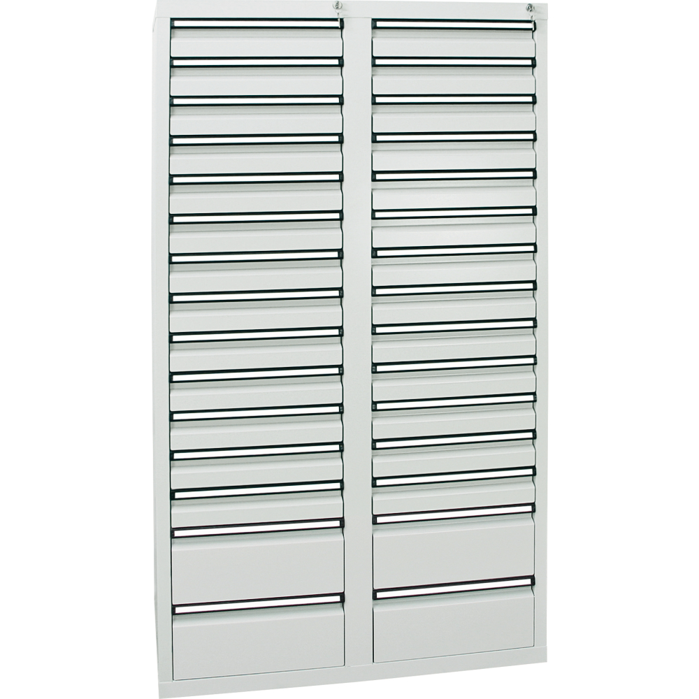 Schubladenschrank STS 410 RAL 7035/7016 26x100 4x200mm