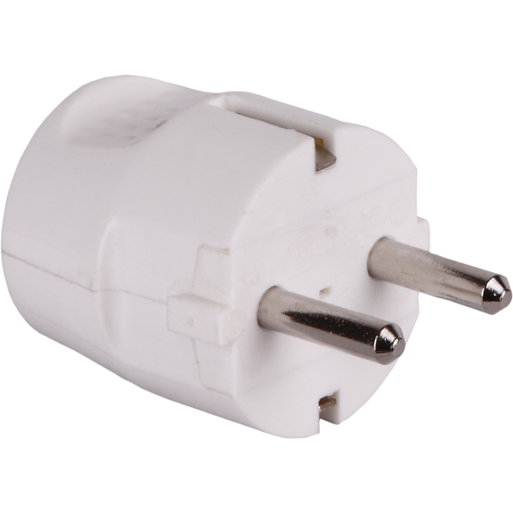 Schuko-Stecker weiss Thermoplast