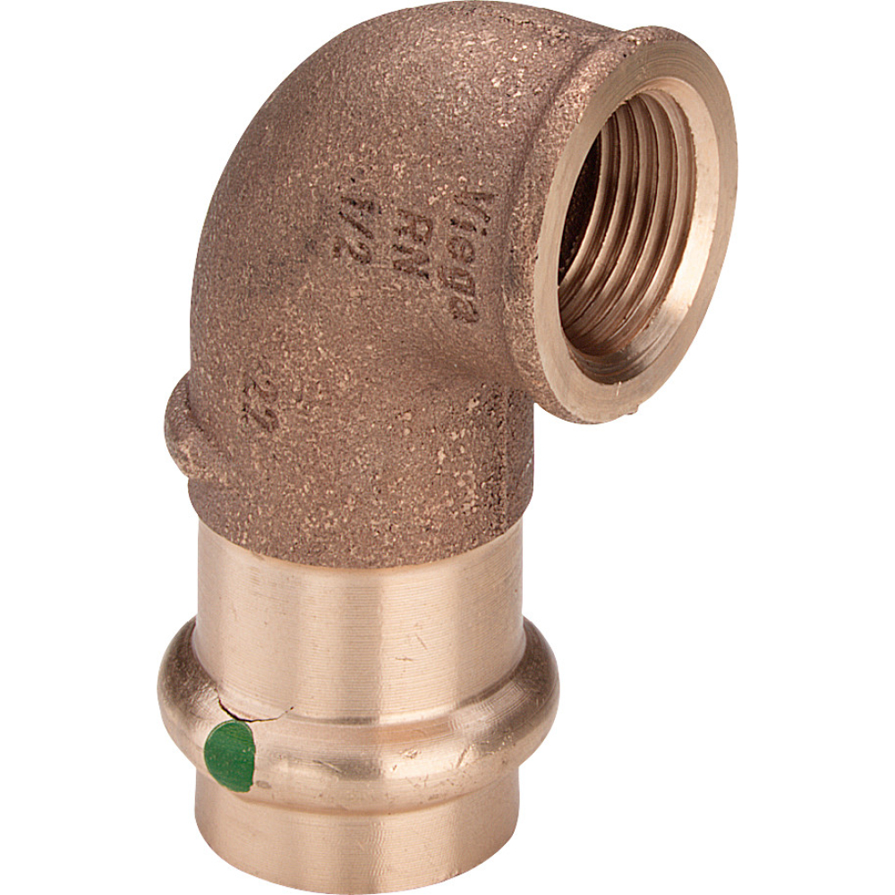 Viega Winkel 90 Grad mit SC Sanpress 2214.2 in 28mm x Rp3/4 Siliziumbronze