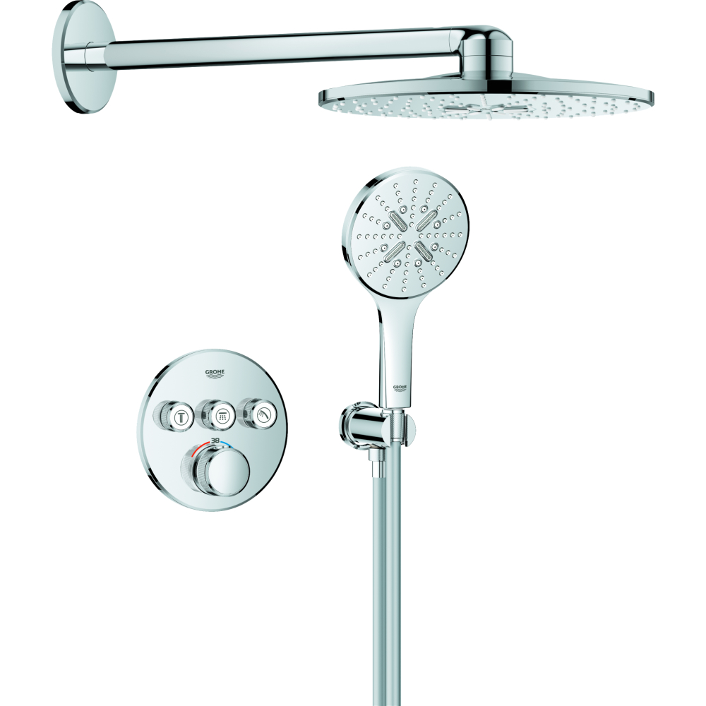 Grohe UP-Duschsystem Grohtherm SC 103997 rund 3 ASV für Duschrahmen Duo chrom