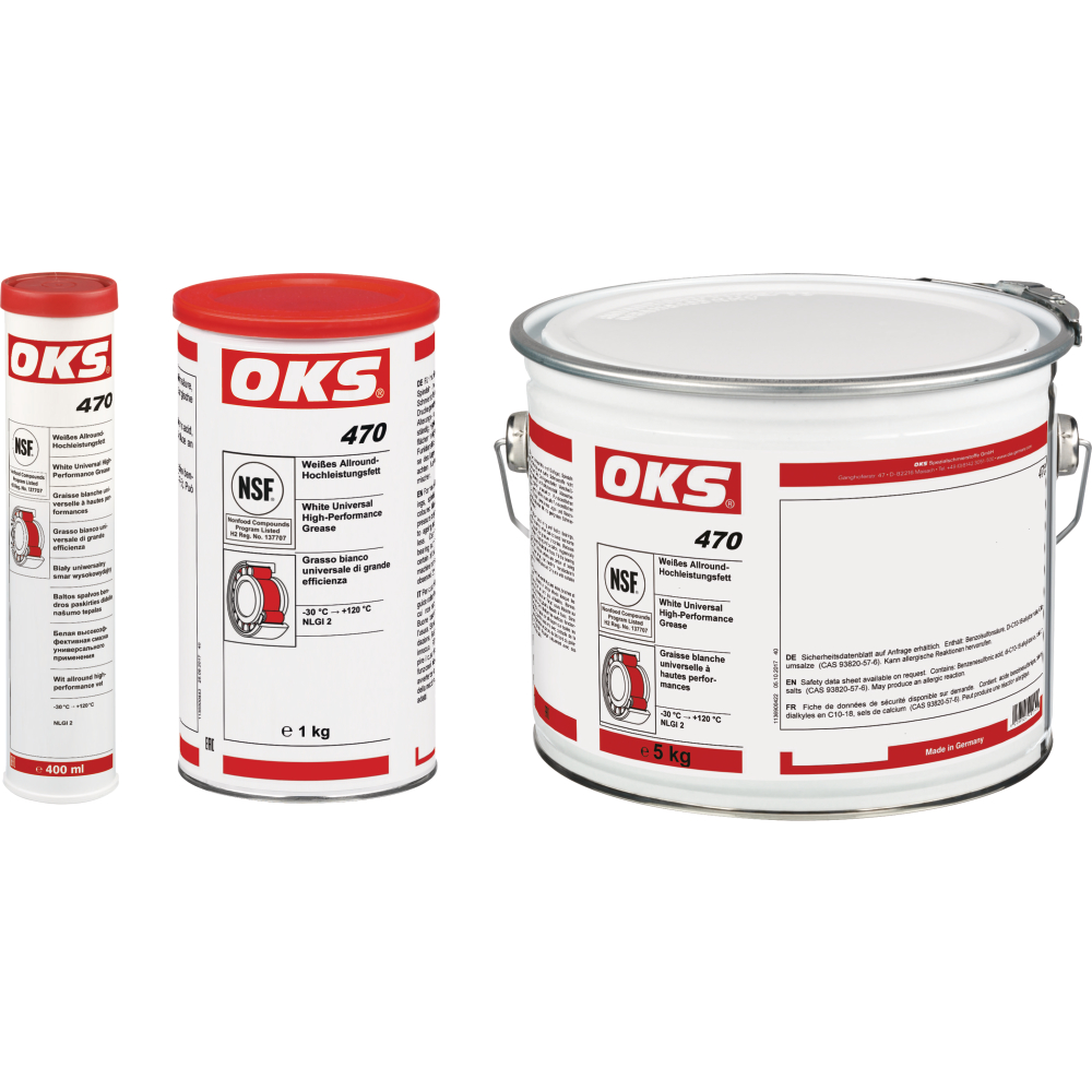 OKS® 470 Weißes Allround- Hochleistungsfett 5kg
