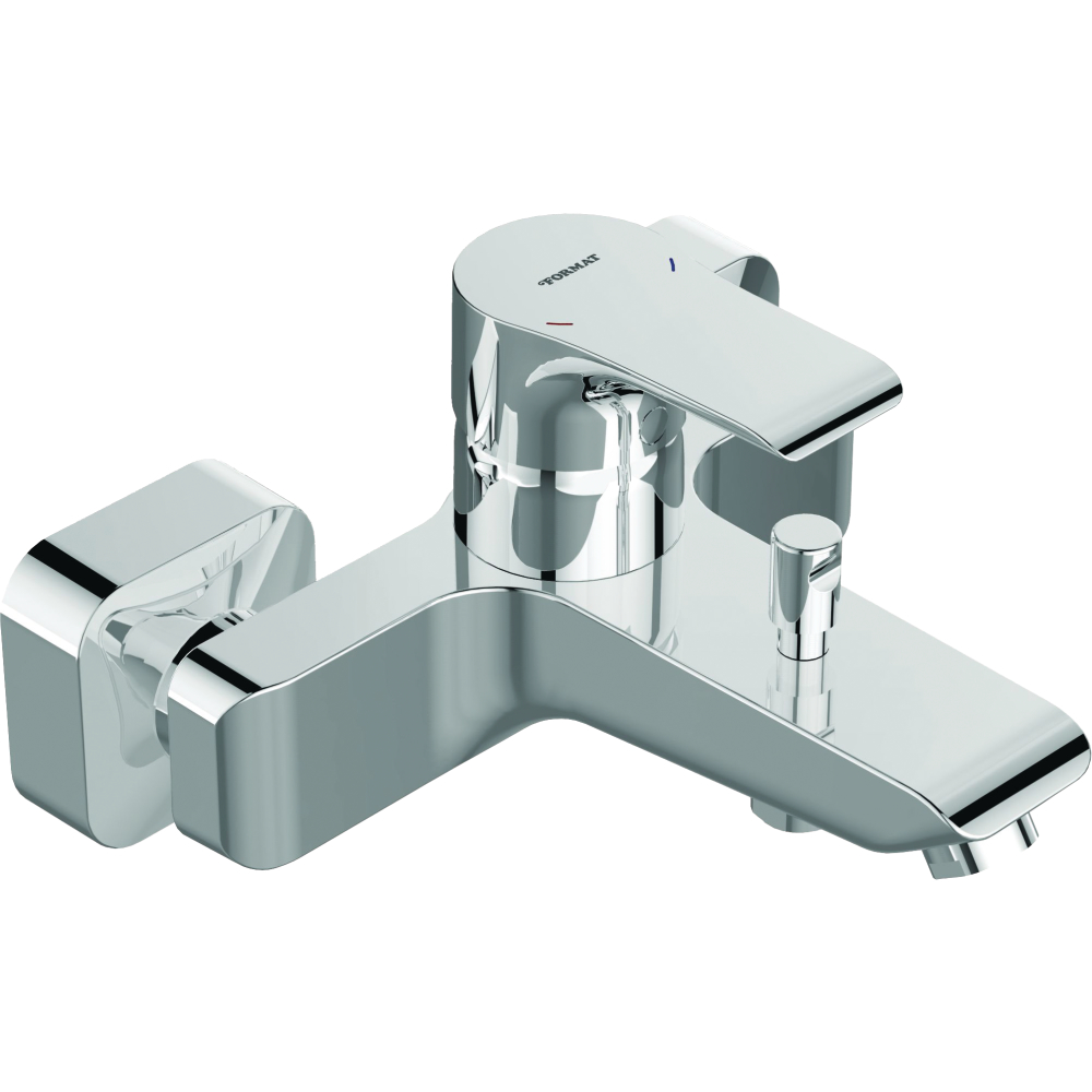 FORMAT Design Wannen-Einhebelmischer chrom, AP