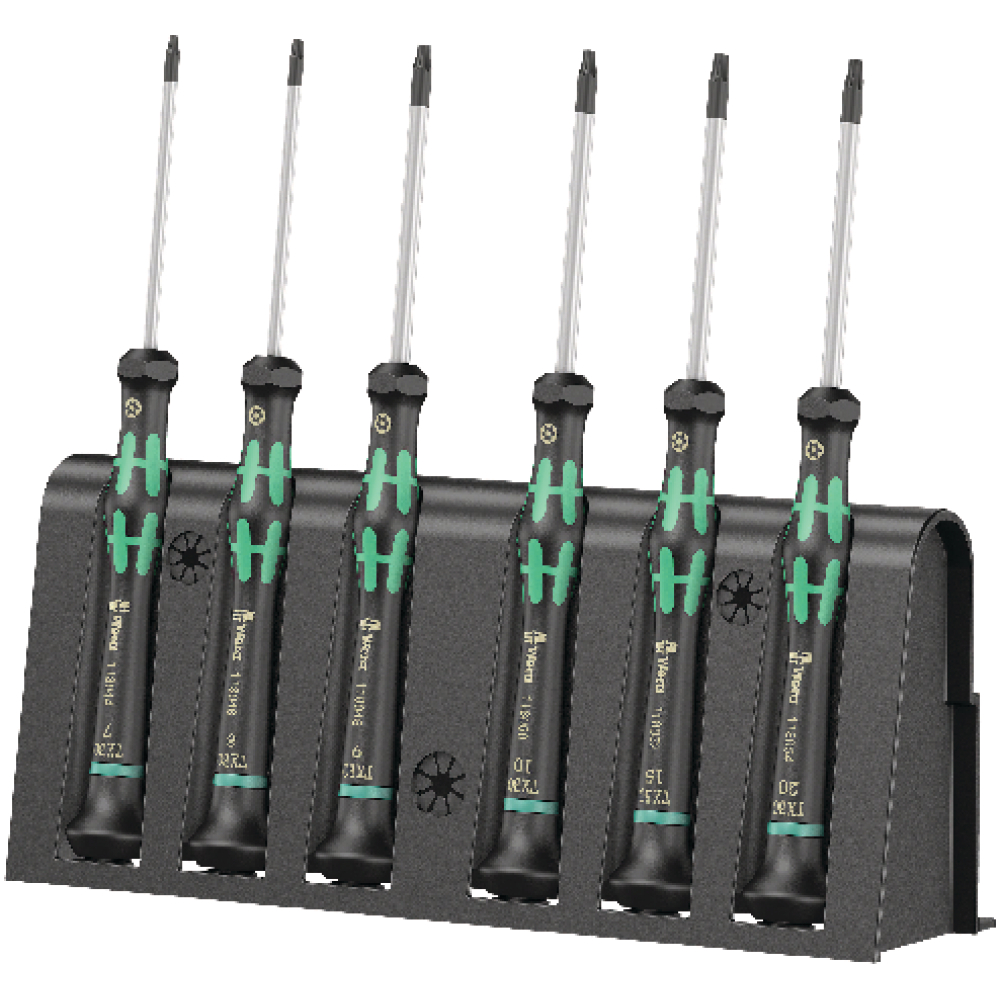 Wera Elektronik-Schraubendreher-Satz Torx mit Bohrung 6-teilig
