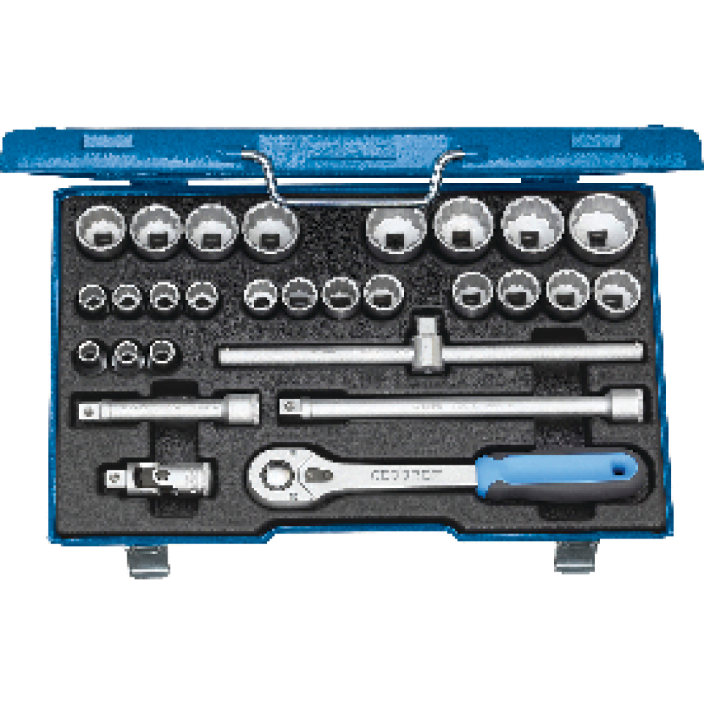 GEDORE Steckschlüssel-Garnitur 1/2", Nr. D 19 VMU-10 28-teilig