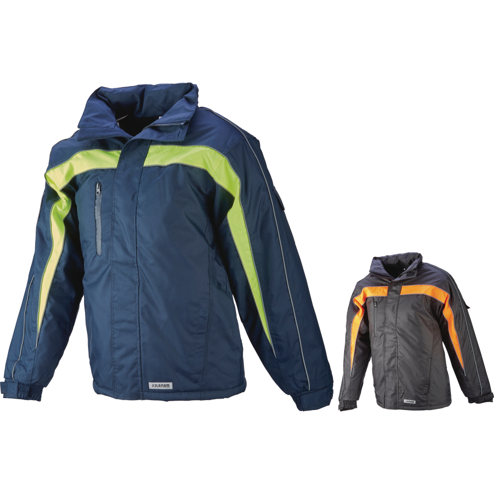 Planam Winterjacke Cosmic schwarz/orange Gr.XL