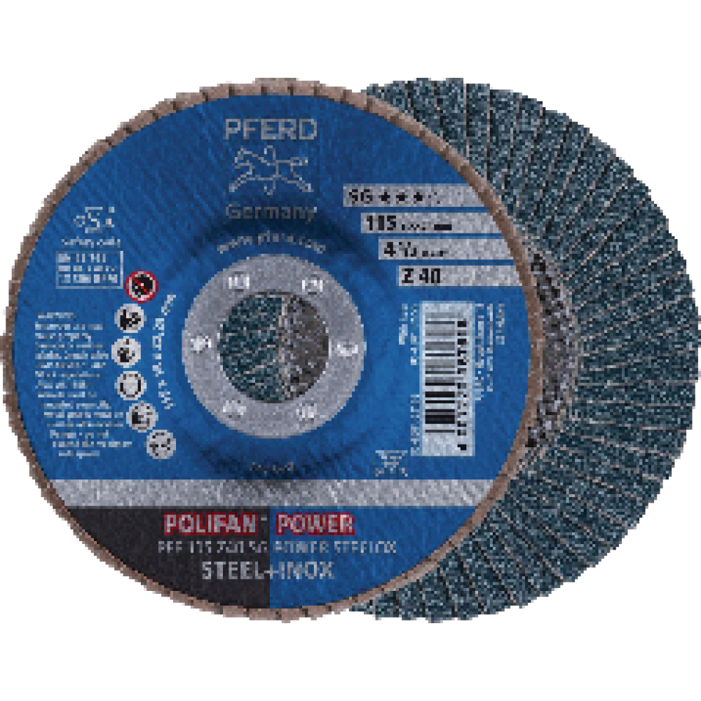 Fächerschleifscheibe Z 40SG gerade 115mm K40 Pferd