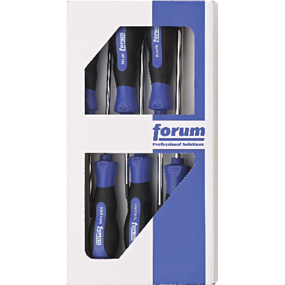 FORUM Schraubendreher-Satz 6tlg. Schlitz/PZ
