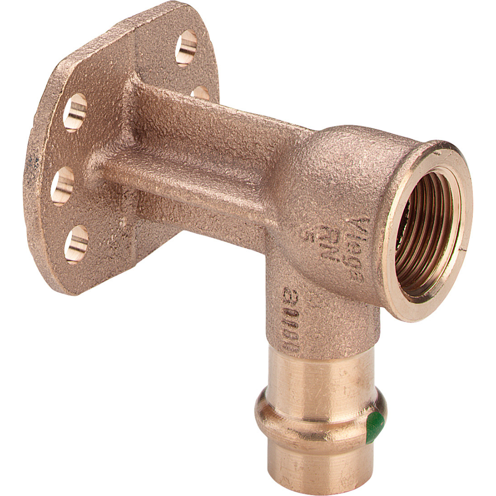 Viega Wandscheibe mit SC Sanpress 2225.6 in 15mm x Rp1/2 Siliziumbronze