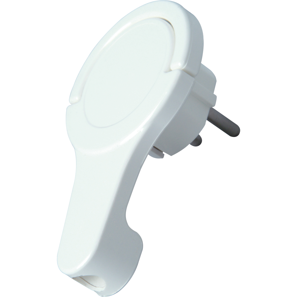 Kunststoff-Schuko-Winkel- stecker weiß