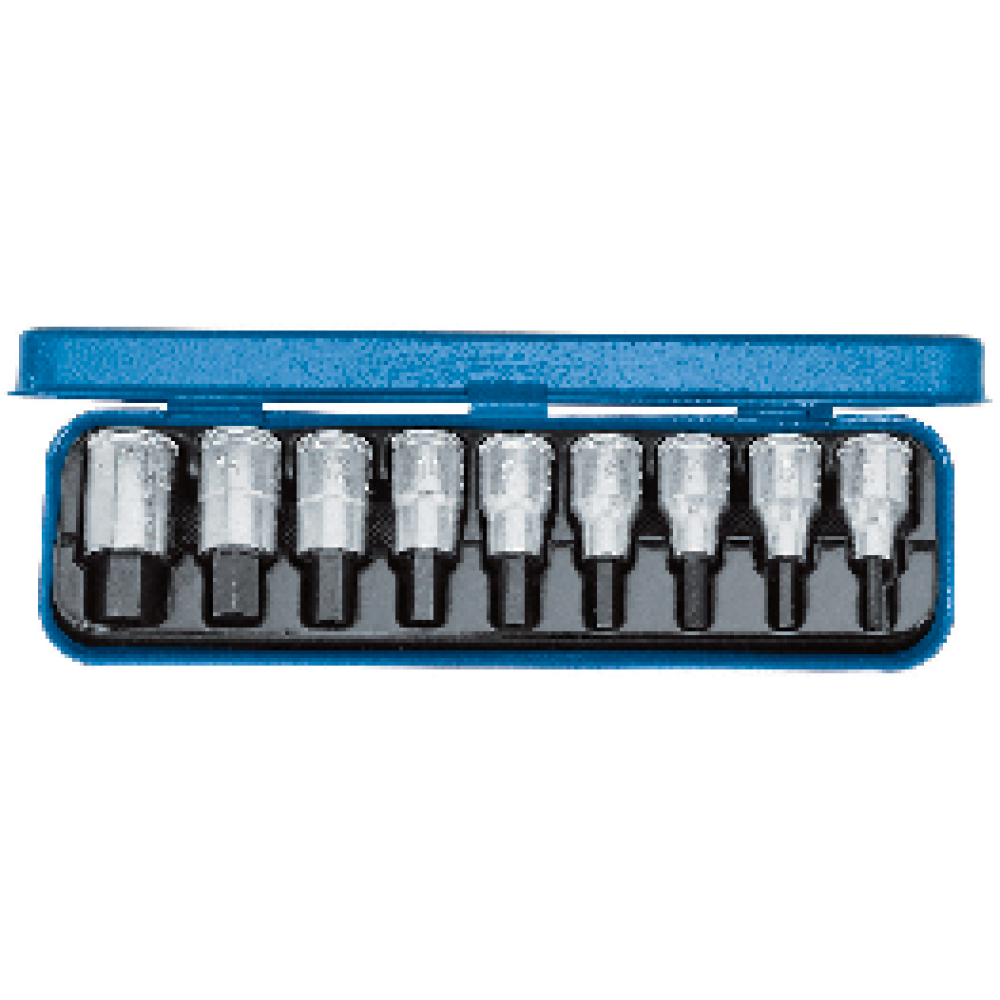 GEDORE Schraubendreher-Einsatz-Garnitur 1/2", Nr. IN 19 PA 3/16" - 5/8" 9-teilig