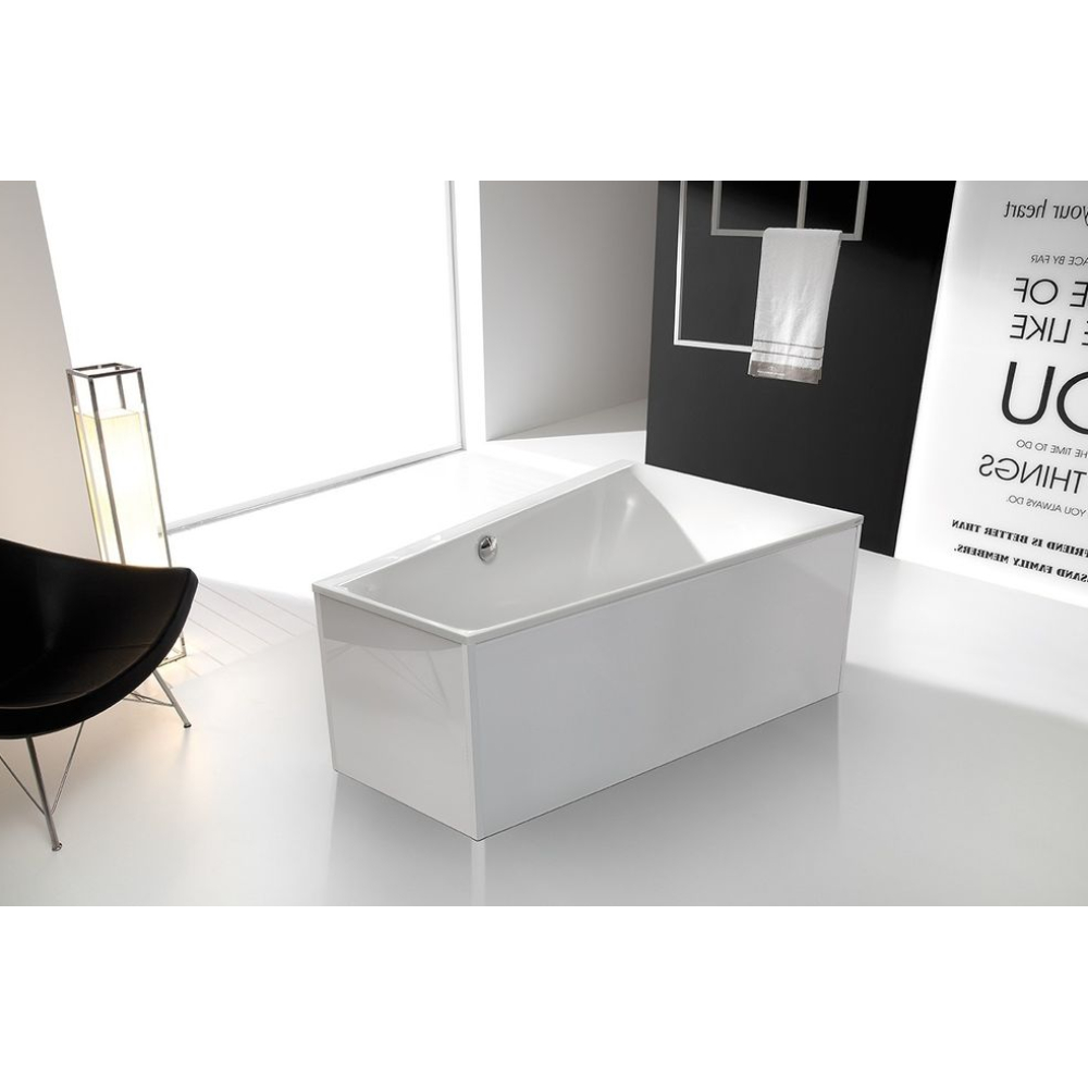 FORMAT Design Glasverkleidung zu Trapezw. 175x135cm, re, we, freist.