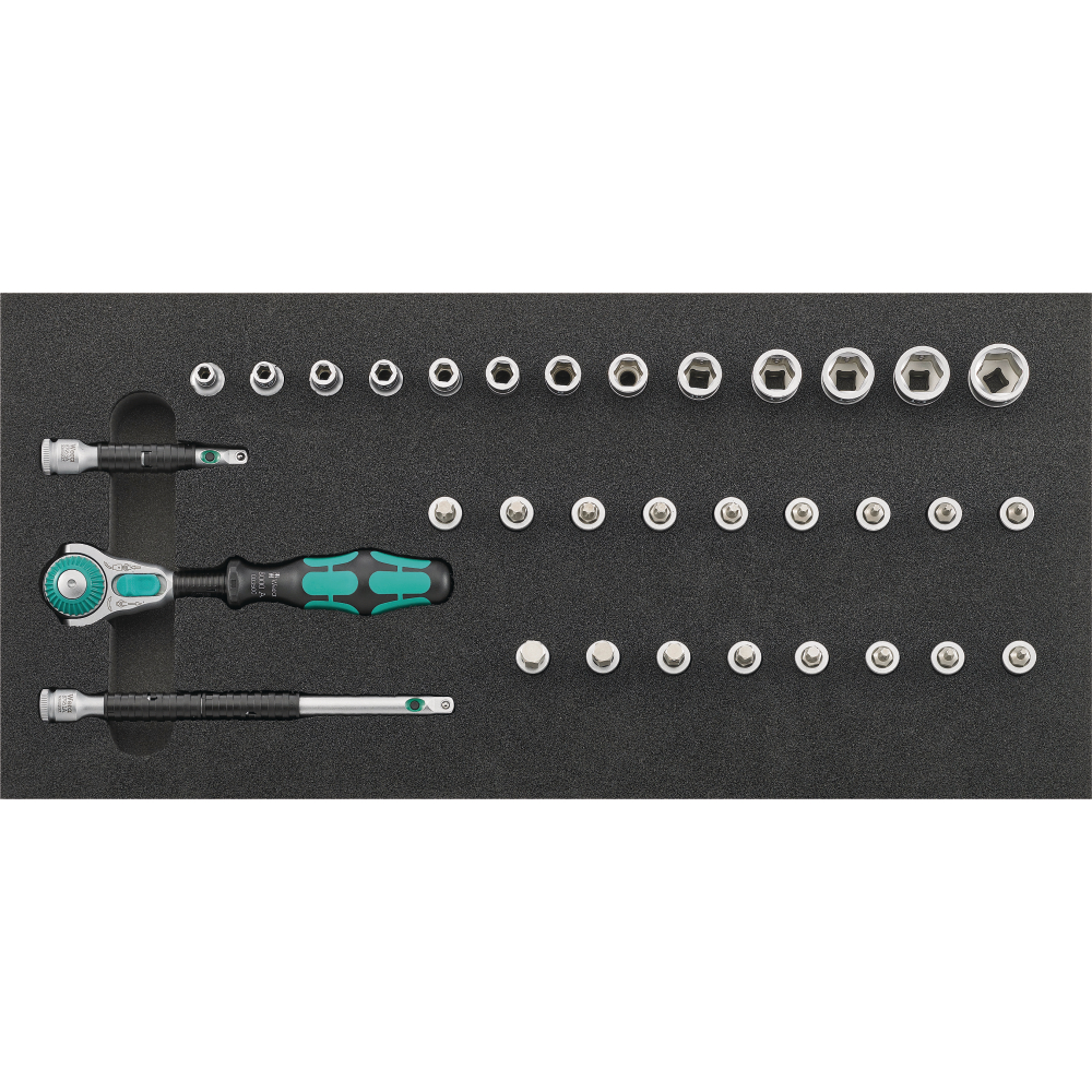 Werkzeugmodul 1/3 Steckschlüssel 1/4" Zyklop und Haltefunktion Wera