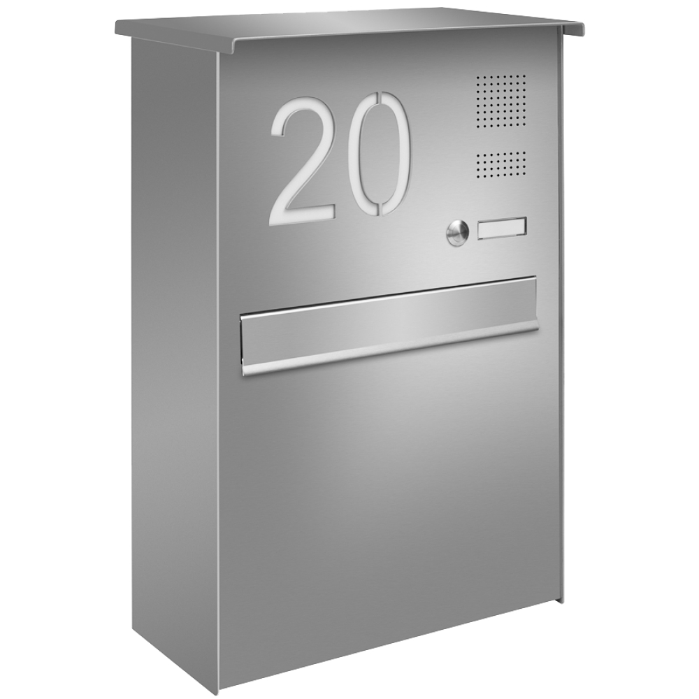 Zaunbriefkasten Frisco 2000-03 380x560x230mm Edelstahl gebürstet