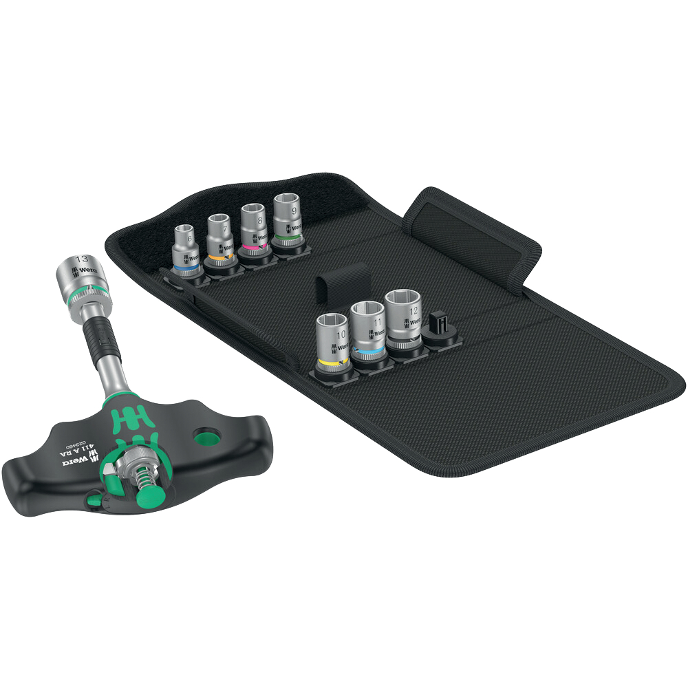 Adapter-Schraubendrehersatz 9-tlg. Kraftform Kompakt KK 400 RA Set 2 Wera