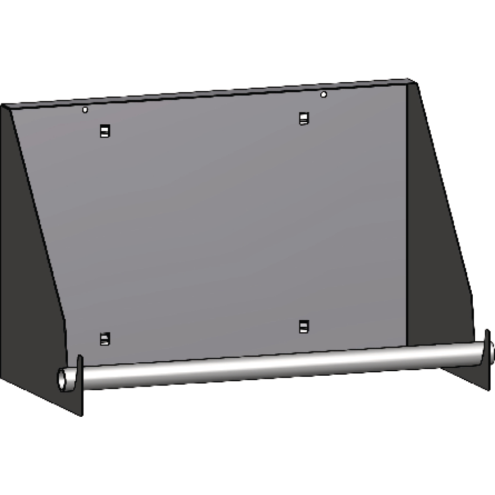 Halter für Papierrollen passend f. Lochwände Lochung 10X10 mm RAL