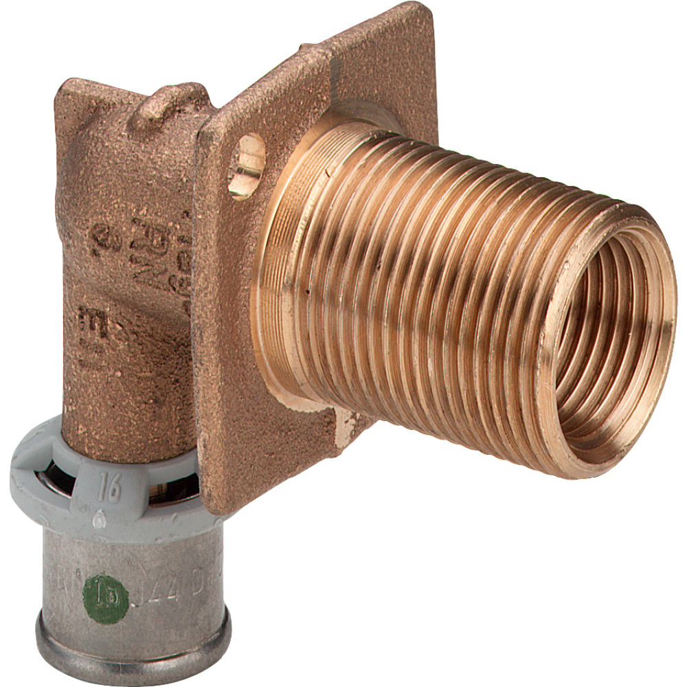 Viega Wanddurchführung mit SC Sanfix P 2132.1 in 16mm x Rp1/2 x 55mm Rotguss