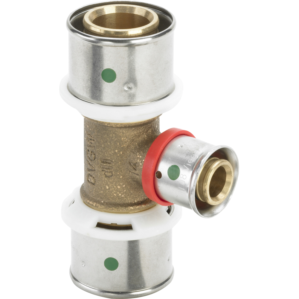 Viega T-Stück Fonterra 1218.3 in 40x20x40mm Rotguss