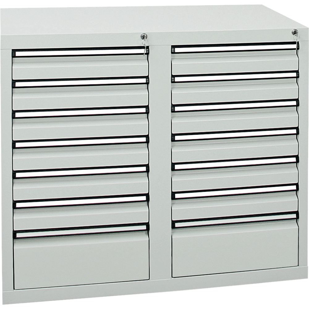 Schubladenschrank 14 SL 900x1000x500mm grau/blau