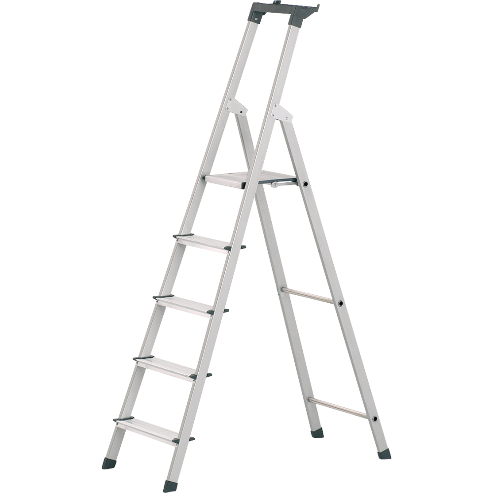 Zarges Scana S - Stufen-Stehleiter 5 Stufen Plattformhöhe 1,03 m,
