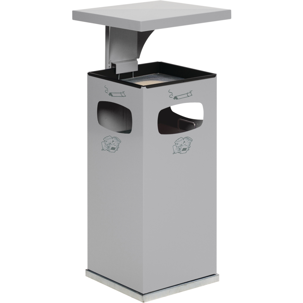 Kombi-Ascher silber 3fach 72l incl. Inneneimer