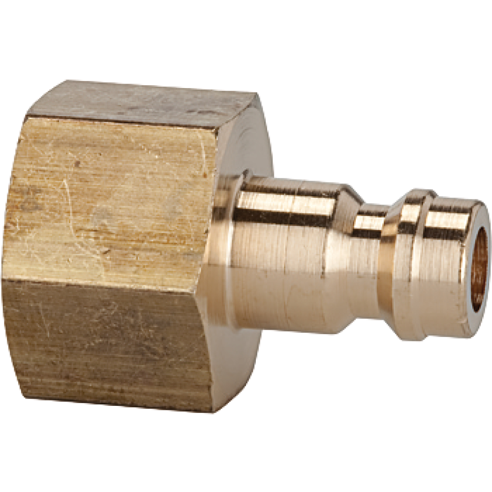 Stecknippel für Kupplung NW 5, Messing, IG G3/8" RIEGLER