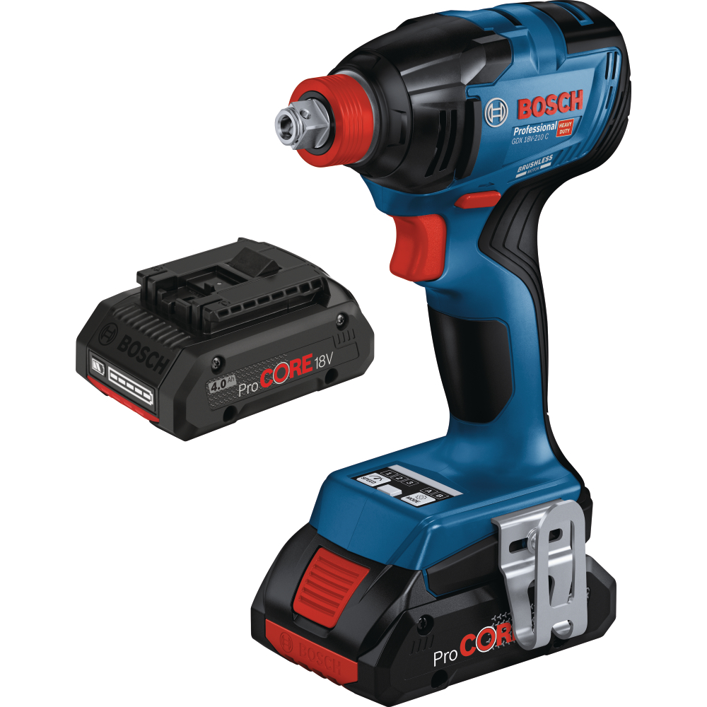 Bosch Akku-Drehschlagschrauber 18V GDX 18V-210 C 1/4"+1/2" 210Nm 2x4,0Ah